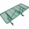 Global Industrial 6' Rectangular Expanded Metal Outdoor Table, Green 277560GN